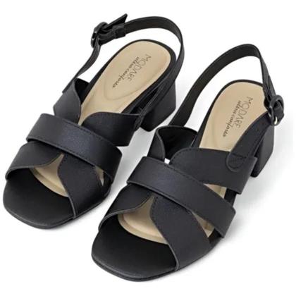Imagem de Sandália Feminina Modare Cor Preto Conforto Extra 7172125