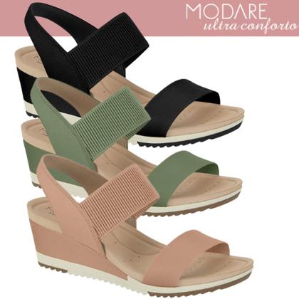 Imagem de Sandália Feminina Modare Ortopédica Anabela Elástico UltraConforto Dia a Dia ORIGINAL