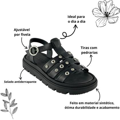 Imagem de Sandália Feminina Moleca Plataforma Com Fivela 5504115