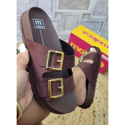 Imagem de Sandália Feminina Moleca Slide Anatômica com Tiras e Fivelas