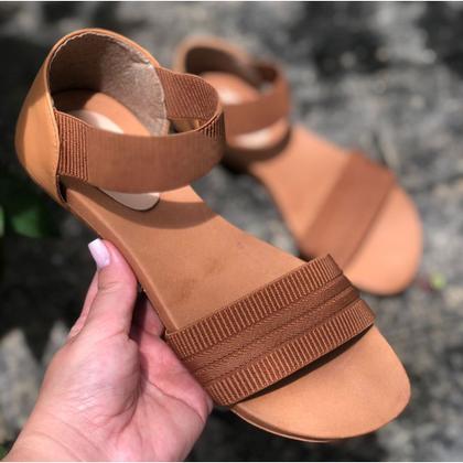 Imagem de Sandália Feminina Ortopédica Elástico Calce Fácil Super Confortável  
