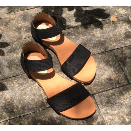 Imagem de Sandália Feminina Ortopédica Elástico Calce Fácil Super Confortável  