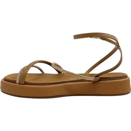 Imagem de Sandália Feminina Papete Casual Dia a Dia Passeio Tiras em Strass Conforto Vizzano 6506.107