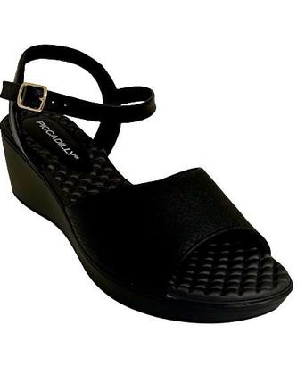 Imagem de Sandalia Feminina Piccadilly Anabela Ortopédica Esporão Leve Macia Confortável Joanete Casual Social