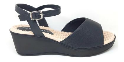 Imagem de Sandalia Feminina Piccadilly Anabela Ortopédica Esporão Leve Macia Confortável Joanete Casual Social