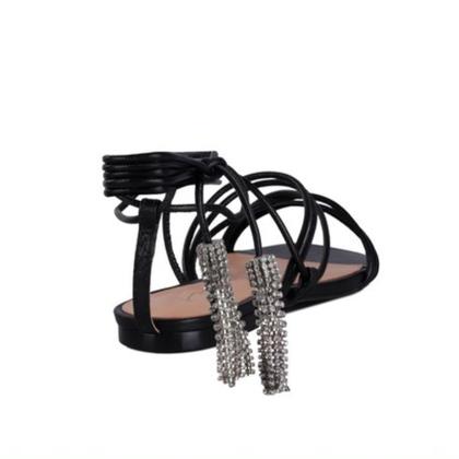 Imagem de Sandália Feminina Rasteira Cascata De Brilhos Luiza Barcelos Preta