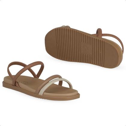 Imagem de Sandalia Feminina Rasteira Elastico Slide leve macia Moleca 5502.101