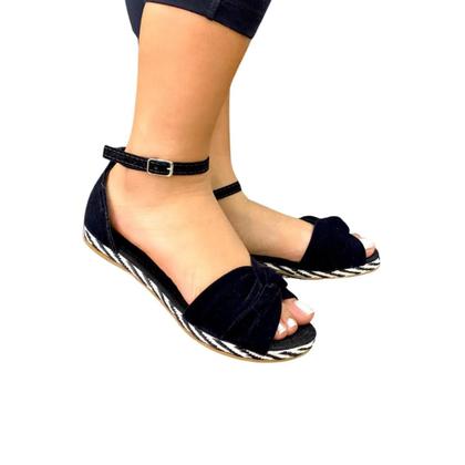 Imagem de Sandália Feminina Rasteirinha Cruzadinha Com Fivela