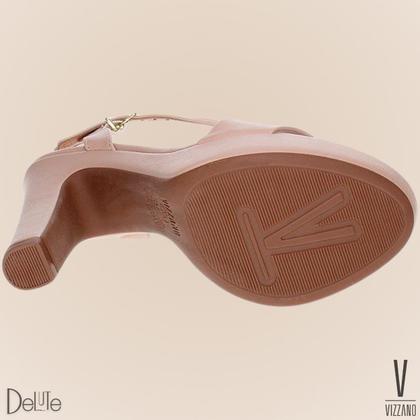 Imagem de Sandália Feminina Salto Alto Grosso Modelo Meia Pata Plataforma Vizzano Fechamento com Fivela Moda