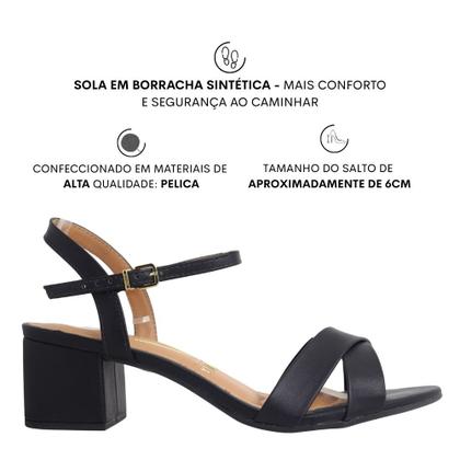 Imagem de Sandália Feminina Salto Baixo Grosso Vizzano 6291.927