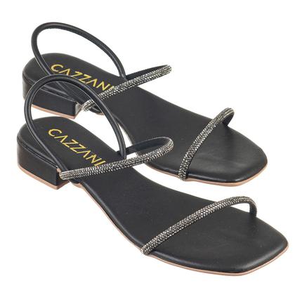 Imagem de Sandalia Feminina Salto Baixo Preta Outras Cores Envio Agil