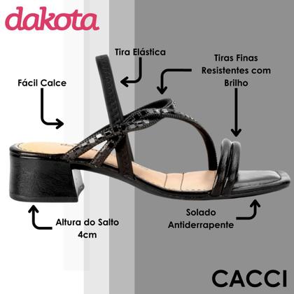 sandalia dakota salto bloco baixo