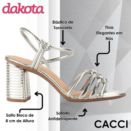 Imagem de Sandália Feminina Salto Bloco Conforto Sofisticado Dakota