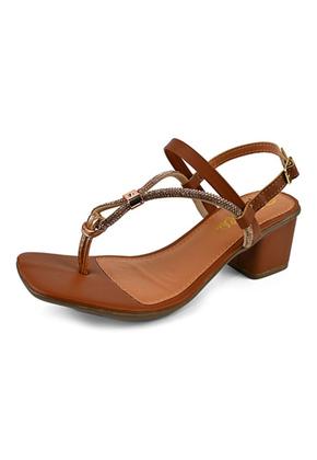 Imagem de Sandália Feminina Salto Medio Confortável Elegante Casual Dia a Dia Pedraria Fivela Regulagem