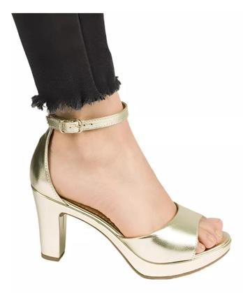 Imagem de Sandália Feminina Via Uno Meia Pata Salto Alto 411003