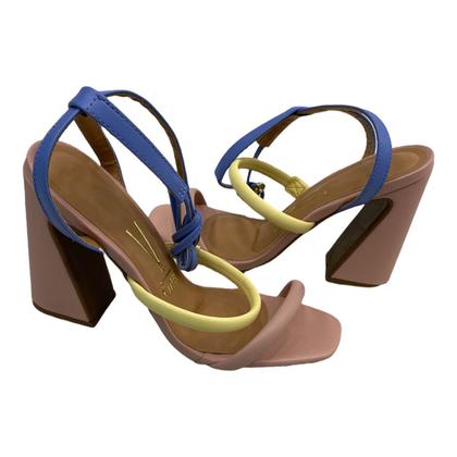 Sandalia Feminina Vizzano 6403.205 De Amarrar Laço Salto Alto