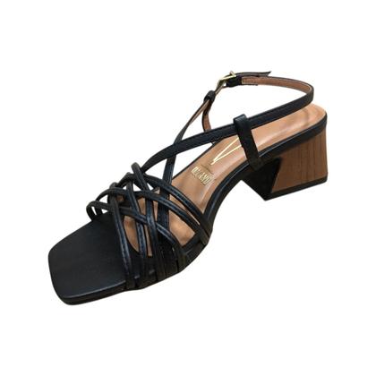 Imagem de Sandalia Feminina Vizzano Salto Grosso Baixo Conforto Macio