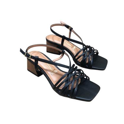 Imagem de Sandalia Feminina Vizzano Salto Grosso Baixo Conforto Macio