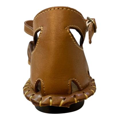 Imagem de Sandalia Feminino New Born Casual Tiras Ultraconforto Couro Superleve Fivela 2144 Caramelo