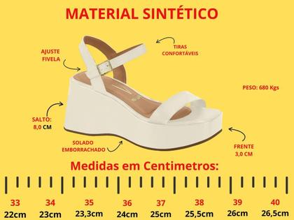 Imagem de Sandália Feminino Vizzano Tamanco Anabela Conforto 6559103