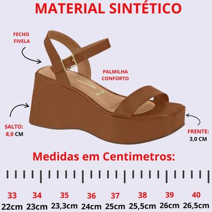Imagem de Sandália Feminino Vizzano Tamanco Anabela Conforto 6559103