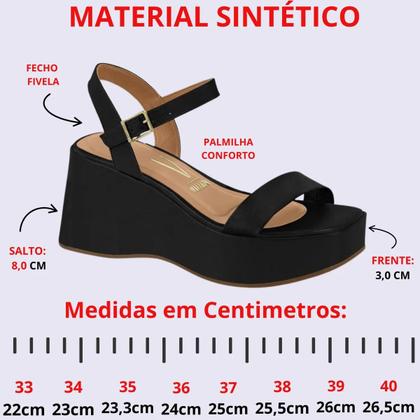 Imagem de Sandália Feminino Vizzano Tamanco Anabela Conforto 6559103