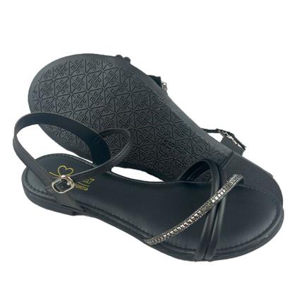 Imagem de Sandália Flat Ibiza Kidy Salto Baixo Fecho Com Fivela Menina