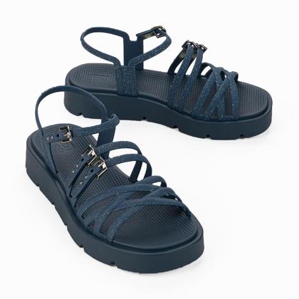 Imagem de Sandália Flatform Feminina Zaxy Sparkle Com Brilho Glitter