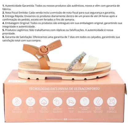 Imagem de Sandália Flatform Feminino Conforto Brilho Modare 7132.144