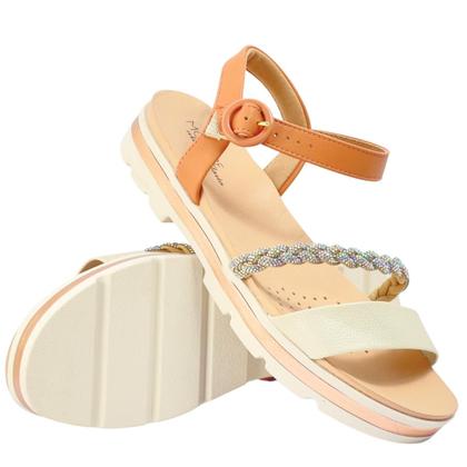 Imagem de Sandália Flatform Feminino Conforto Brilho Modare 7132.144