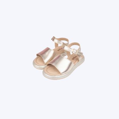 Imagem de Sandália Flatform Metalizada Dourada Infantil Feminina Pampili 742030000 Dourado