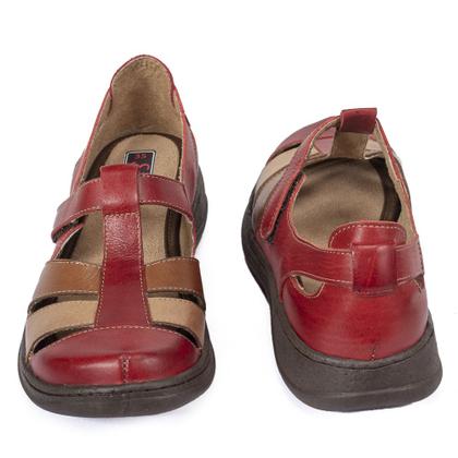 Imagem de Sandalia Franciscana Retro Feminina Couro Conforto Dia a Dia