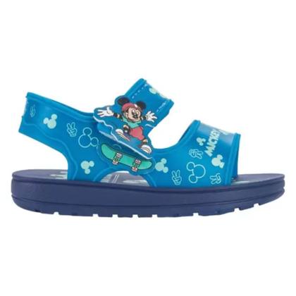 Sandália Grendene Diversão Infantil Bebê Azul Verde Mickey Imagem de Sandália Grendene Diversão Infantil Bebê Azul Verde Mickey
