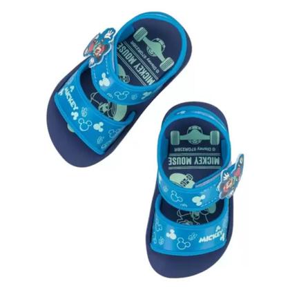 Sandália Grendene Diversão Infantil Bebê Azul Verde Mickey Imagem de Sandália Grendene Diversão Infantil Bebê Azul Verde Mickey