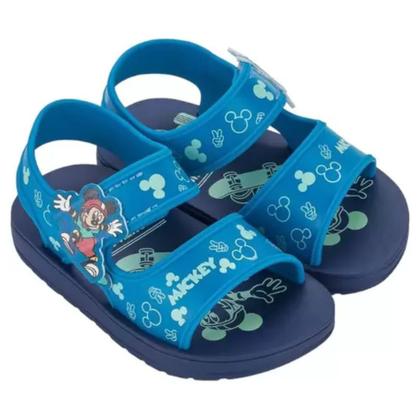 Sandália Grendene Diversão Infantil Bebê Azul Verde Mickey Imagem de Sandália Grendene Diversão Infantil Bebê Azul Verde Mickey