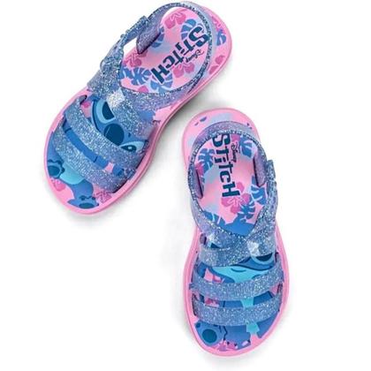 Imagem de Sandália Grendene Kids Stitch Com Mochila Rosa Azul
