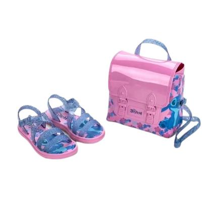 Imagem de Sandália Grendene Kids Stitch Com Mochila Rosa Azul