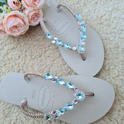 Imagem de Sandália Havaianas Com Pedraria Azul