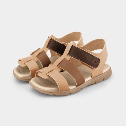 Imagem de Sandália Infantil Bibi Sandals Kids Bege com Marrom