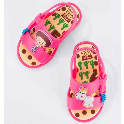 Imagem de Sandália Infantil Disney Toy Squad Grendene Kids - Rosa e Amarelo