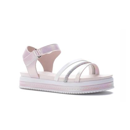 Imagem de Sandália Infantil Flatform Tiras Strass Mini Sua Cia 019817