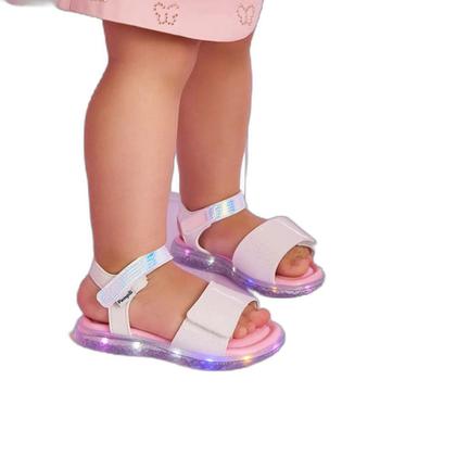 Imagem de Sandália Infantil Glitter com tiras autocolantes e Luz de Led Pampili Mini