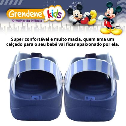 Imagem de Sandália Infantil Masculina Disney Baby Babuche Papete Para Menino Mickey Percata para Criança Grendene Kids 22303