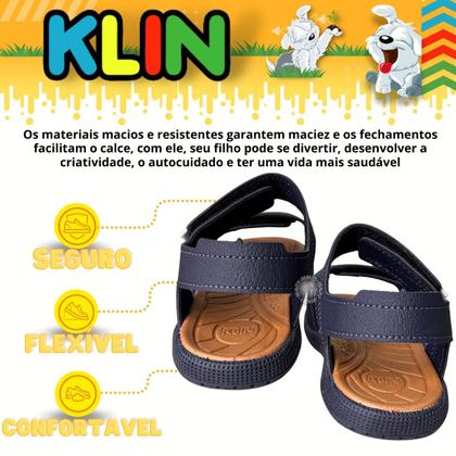 Imagem de Sandália Infantil Masculina Klin Tic Tac 171197 Papete de Menino