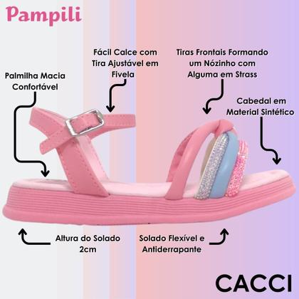 Sandalia Infantil Menina Conforto Colorida Flower Pampili Imagem de Sandalia Infantil Menina Conforto Colorida Flower Pampili