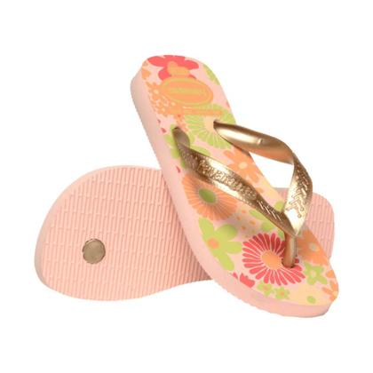 Imagem de Sandália Infantil Menina Havaianas Kids Flores Fc Rosa Ballet