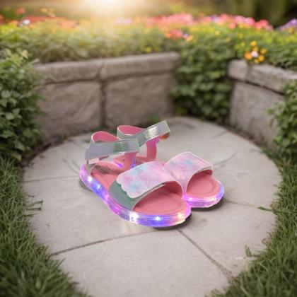 Imagem de Sandalia Infantil Menina Luz Led Lulli Pampili