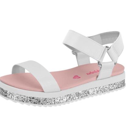 Imagem de Sandália Infantil Menina Molekinha Napa Turim - Branco