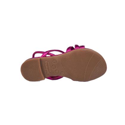 Imagem de Sandália Infantil Menina Pampili 5 a 11 anos Iris com Tiras Comfy com Nó Lateral Pink - Mk-725002