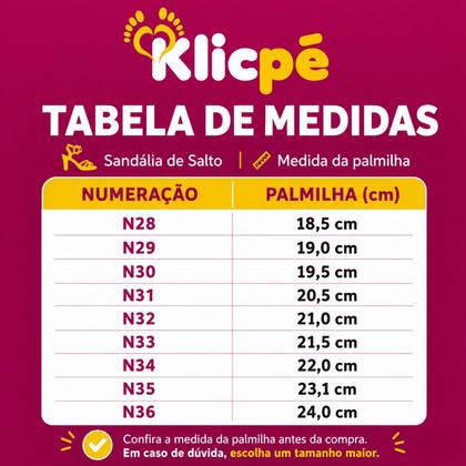 Imagem de Sandália Infantil Menina Salto Grosso Flor Delicada Klicpé